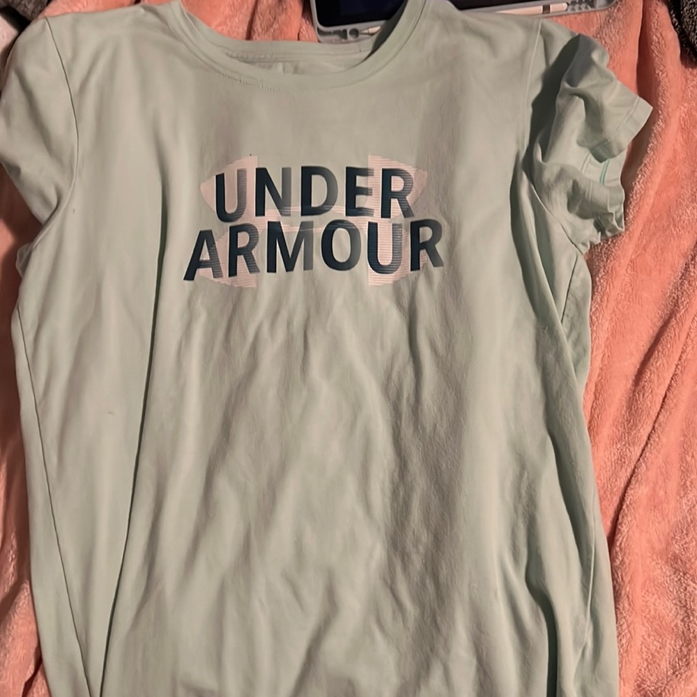 aqua blue under armour t shirt